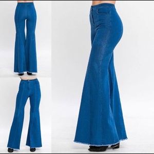 Flying Tomato brand raw hem denim bells size small & medium available. Brand new